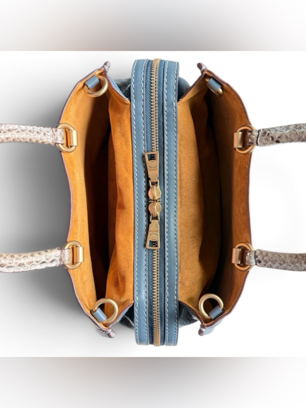 Coach Made to Order Light Denim Rogue w/ Python Handles - Style No. 59997 - Picture 6 of 16